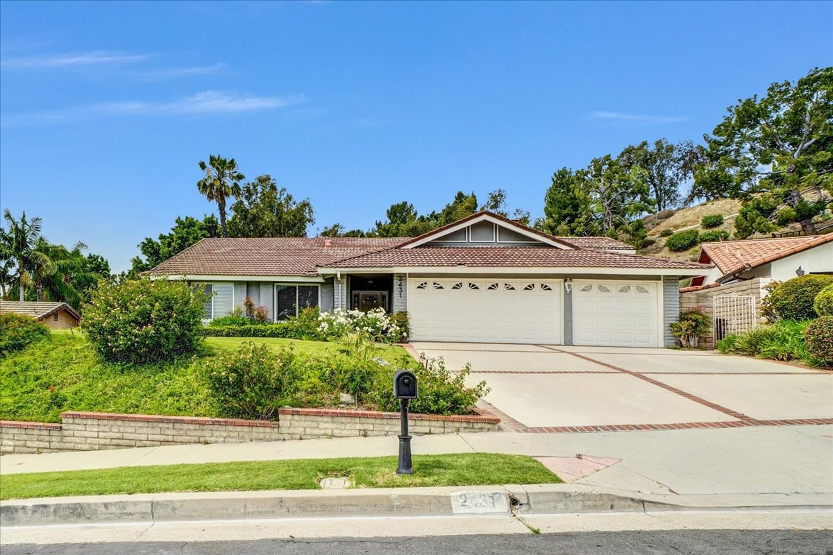Wide exterior view of Blessings Senior Care East Orange View board and care home, 2431 E. Orangeview Ln Orange CA 92867